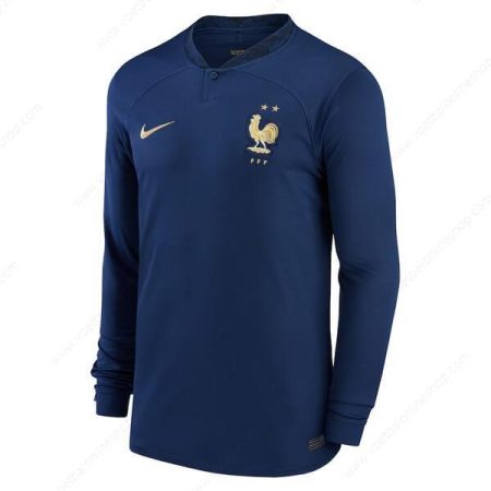 Frankrijk Thuisshirt Long Sleeve Voetbalshirt 2022