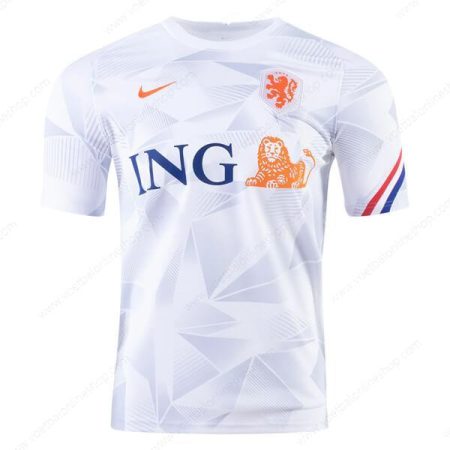 Nederland Pre Match Training Voetbalshirt-Wit